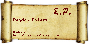 Regdon Polett névjegykártya